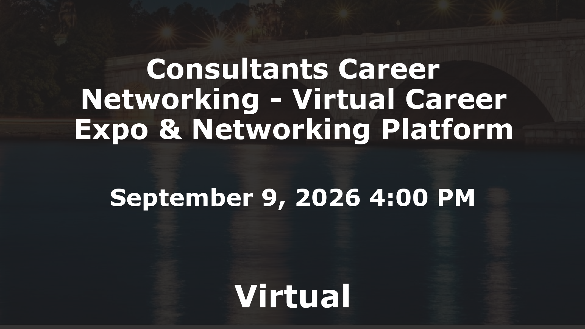 Consultants Career Networking - Virtual Career Expo & Networking Platform event image
